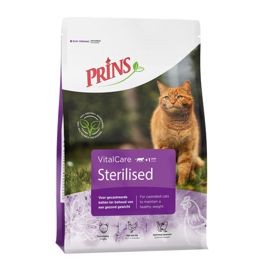 Prins Cat VitalCare Sterilised - Храна за Кастрирани Котки с Пиле и Пуйка 10 кг