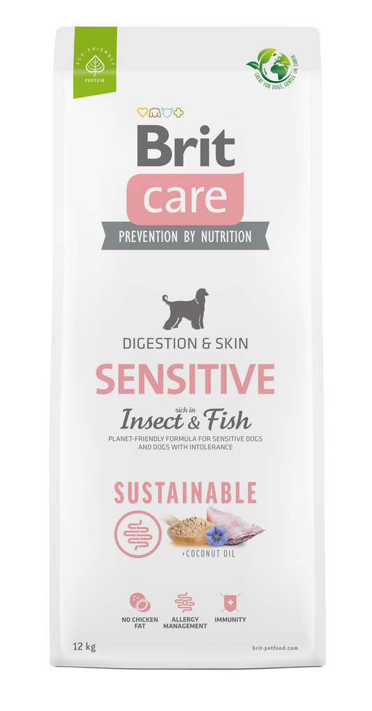 Brit Care Dog Insect and Fish- Храна за Пораснали Кучета с Насекоми и Бяла Риба 12 кг