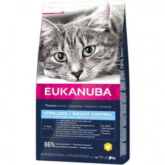 Eukanuba Cat Overweight Sterilised - Котешка Храна за Кастрирани Котки и Контрол на Теглото 2 кг / 10 кг