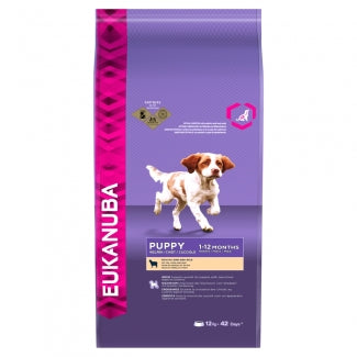 Eukanuba Small/Medium Puppy Lamb & Rice - Кучешка Храна за Кучета от Дребни и Средни Породи под 1 година с Агне 12кг