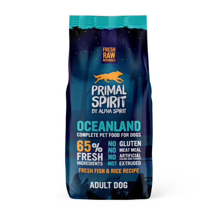Primal Spirit Oceanland - Кучешка Суха Храна за Пораснали Кучета от Всички породи с Риба и Пиле 1кг / 12 кг