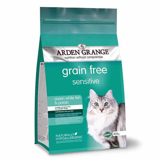 Arden Grange Sensitive - Храна за Котки с Бяла Риба и картофи 2 кг / 8 кг