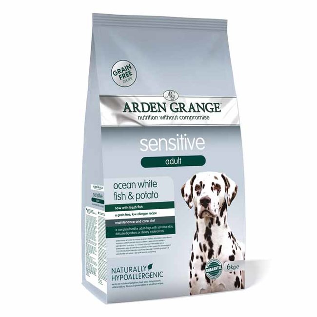 Arden Grange Sensitive Adult Grain free – с Бяла Риба и картоф 6 кг / 12 кг