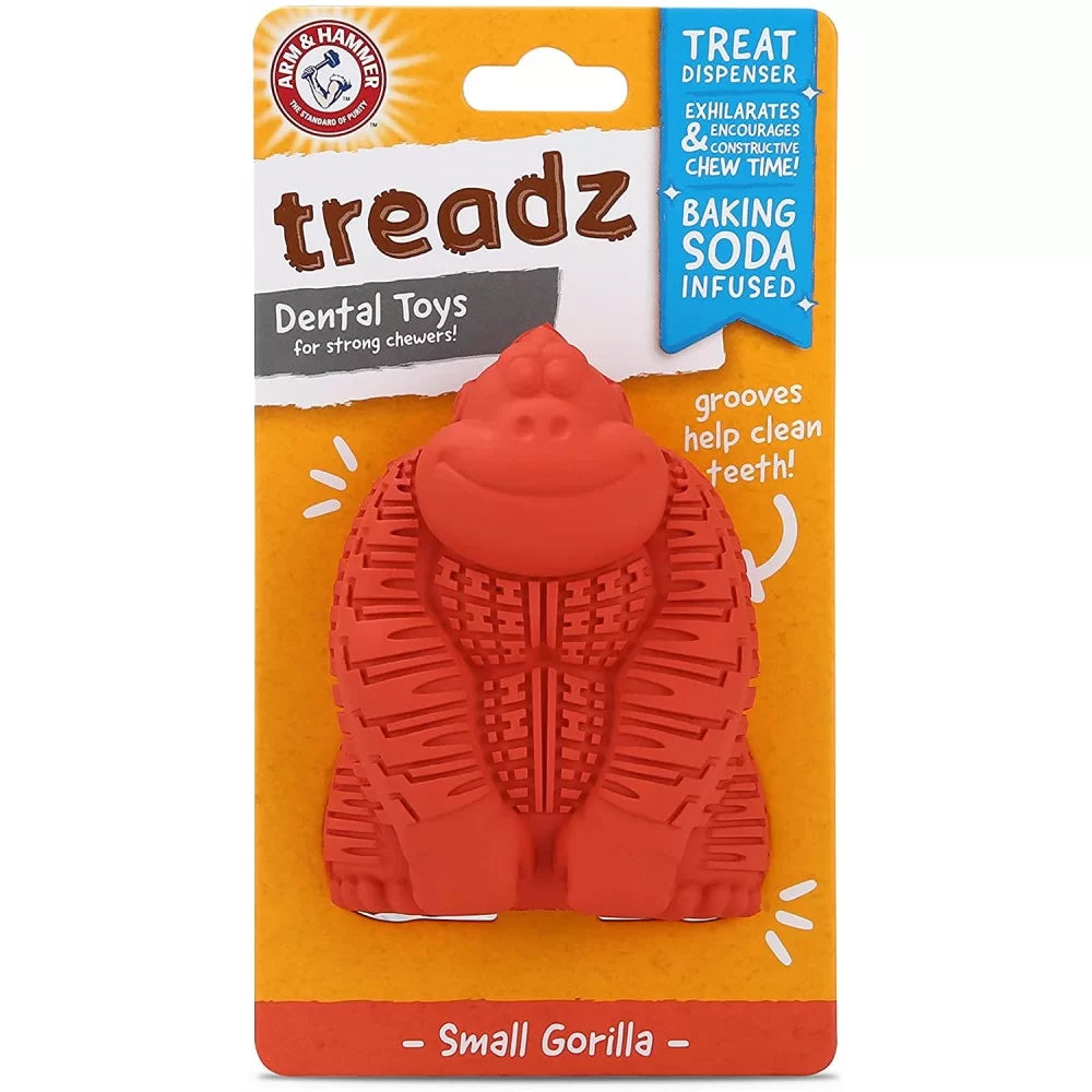 Arm&Hammer Super Treadz Gorilla Много Издръжлива Дентална Играчка за Кучета Малка / Голяма Горила и Малък / Голям Крокодил