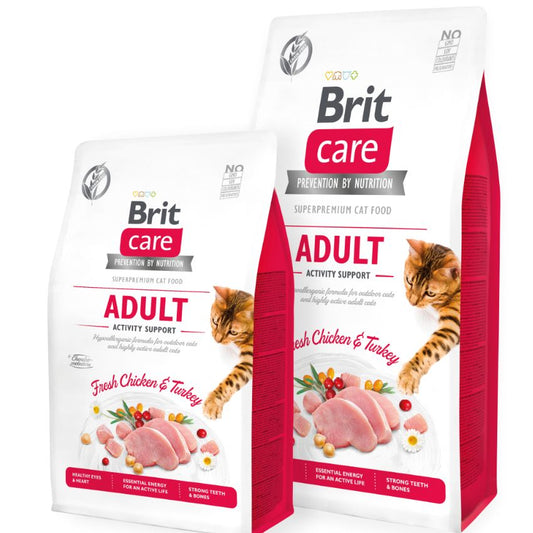 Brit Care Cat Adult Chicken & Turkey - Храна за Пораснали Котки над 1 година с Пиле и Пуйка 7 кг
