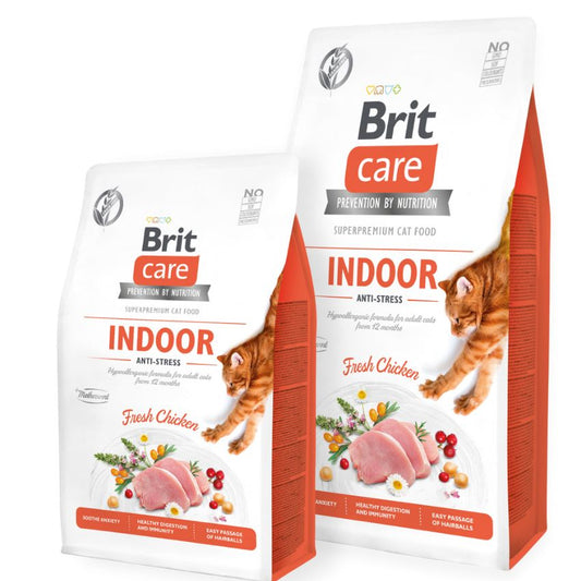 Brit Care Cat Adult Indoor - Храна за Пораснали Котки над 1 година с Пиле 7 кг