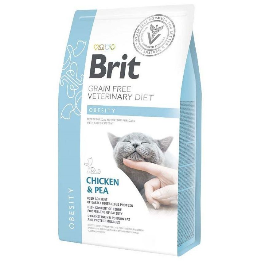 Brit Veterinary Cat Obesity - Медицинска Храна при Котки с Наднормено Тегло с Пиле 5 кг