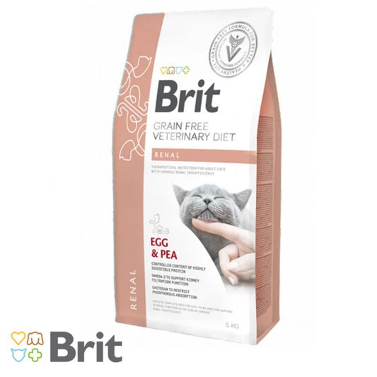 Brit Veterinary Cat Renal - Медицинска Храна при Котки с Бъбречна Недостатъчност 5 кг
