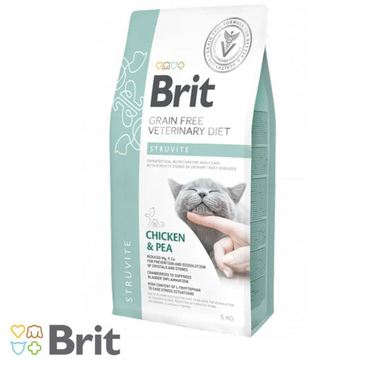 Brit Veterinary Cat Struvite - Медицинска Храна при Котки с Уринарни проблеми и Струвитни Камъни 5 кг
