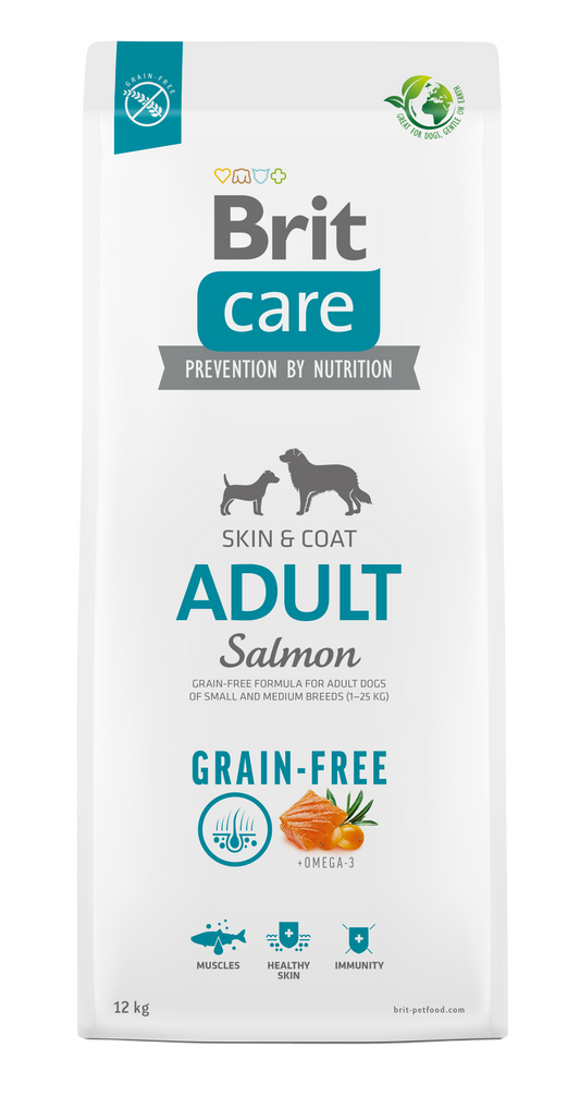 Brit Care Dog Adult Salmon and Potato - Храна за Пораснали Кучета над 1 година със Сьомга и Картоф 12 кг