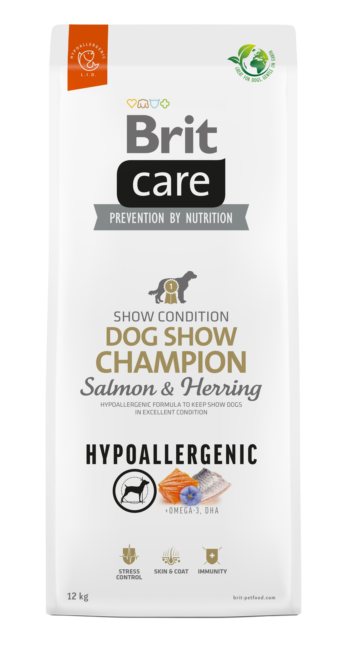 Brit Care Dog Show Champion - Храна за Пораснали Кучета над 1 година със Сьомга и Херинга 12 кг
