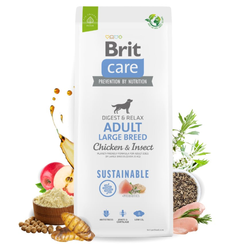 Brit Care Dog Large Adult Chicken and Insect - Храна за Пораснали Кучета от Големи Породи с Пиле и Насекоми 12 кг