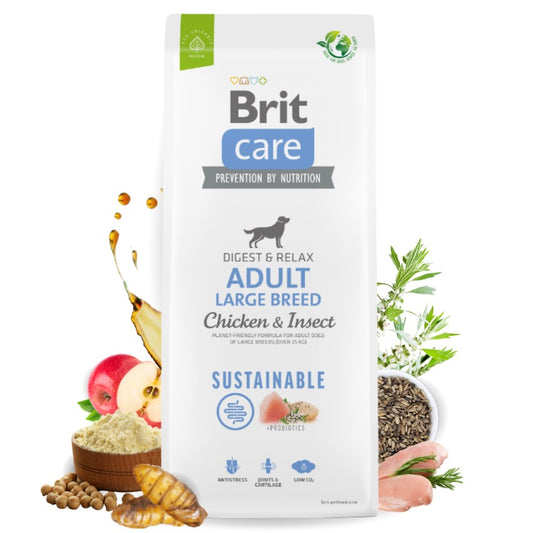 Brit Care Dog Large Adult Chicken and Insect - Храна за Пораснали Кучета от Големи Породи с Пиле и Насекоми 12 кг