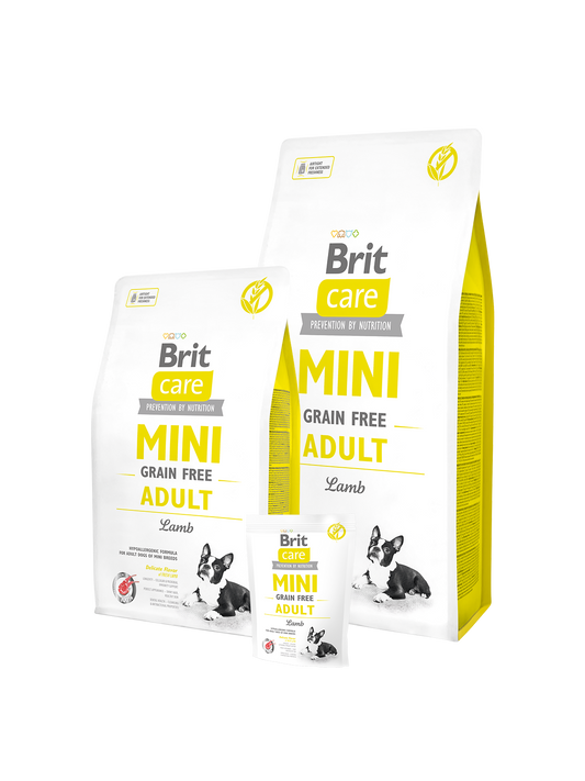 Brit Care Mini Adult Lamb - Храна за Пораснали Кучета над 1 година от Дребни Породи с Агне 7 кг