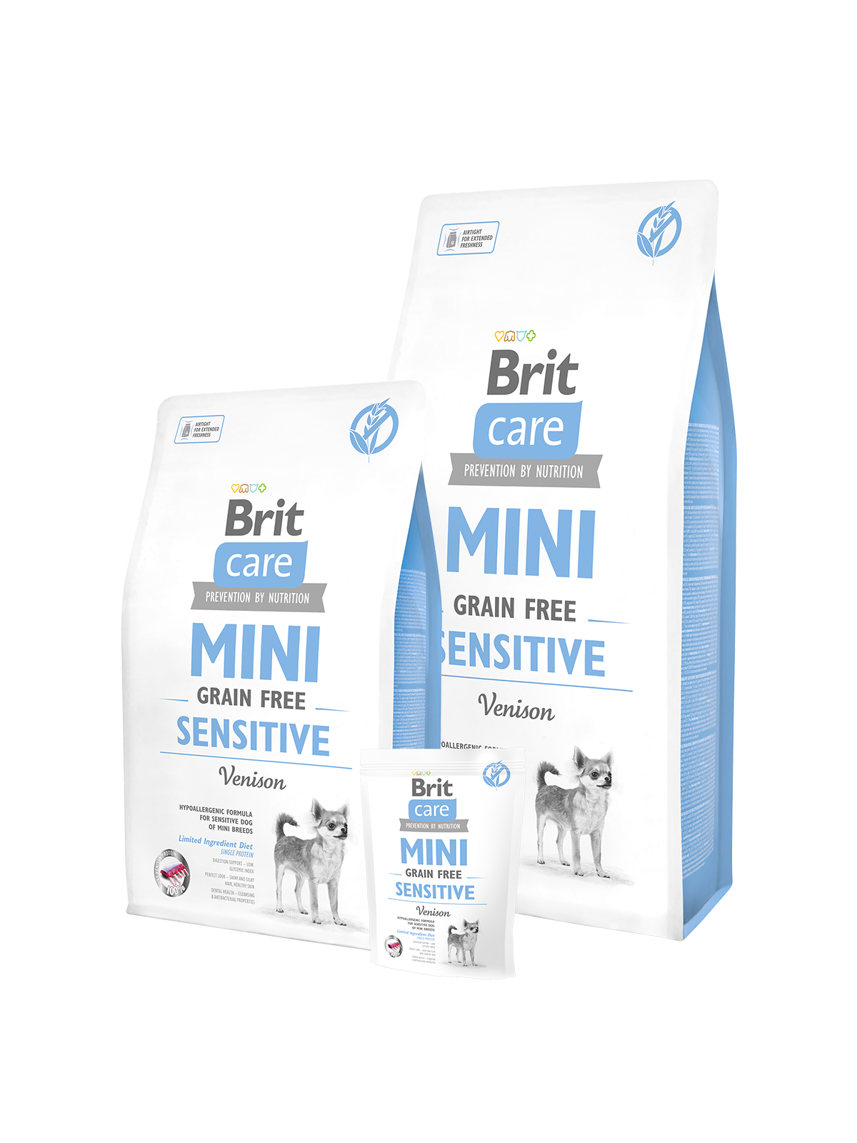 Brit Care Mini Adult Sensitive Venison - Храна за Кучета с Чувствителен стомах над 1 година от Дребни Породи с Еленско месо 7 кг