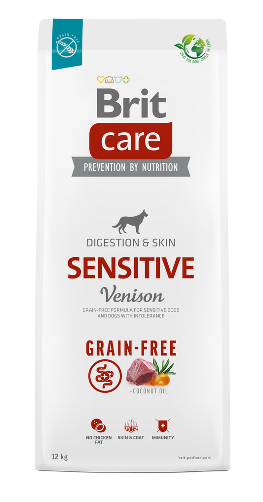 Brit Care Dog Sensitive Venison - Храна за Пораснали Кучета с Еленско месо 12 кг