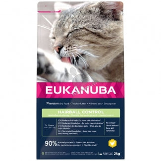 Eukanuba Cat Hairball Control  - Котешка Храна за Контрол на Космените топки 2кг / 10 кг