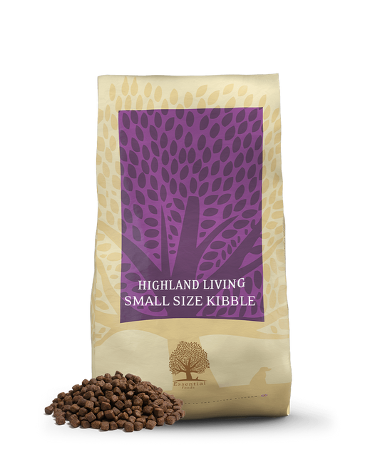 Essential Highland Living Small Size - Храна за Кучета от Малки Породи с Пуйка, Говеждо, Диви птици и Сьомга  10 кг