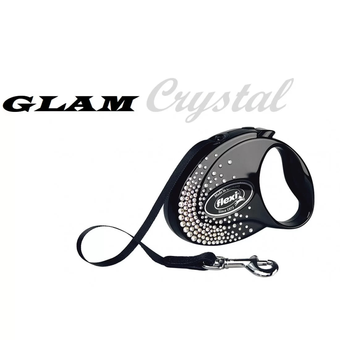 Flexi GLAM S- Луксозен Автоматичен Регулируем Повод с Лента 3 м, за Кучета до 12 кг