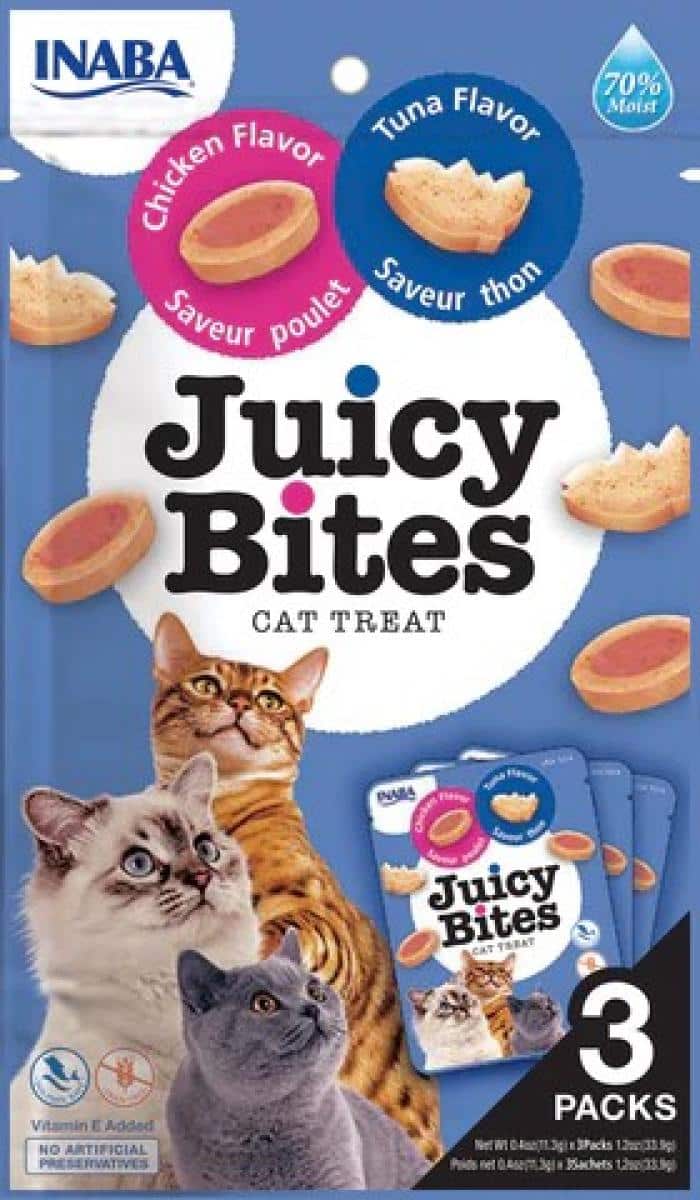 Juicy Bites Chicken & Tuna- Сочни Лакомства за Котки с Пиле и Риба Тон 3 бр.