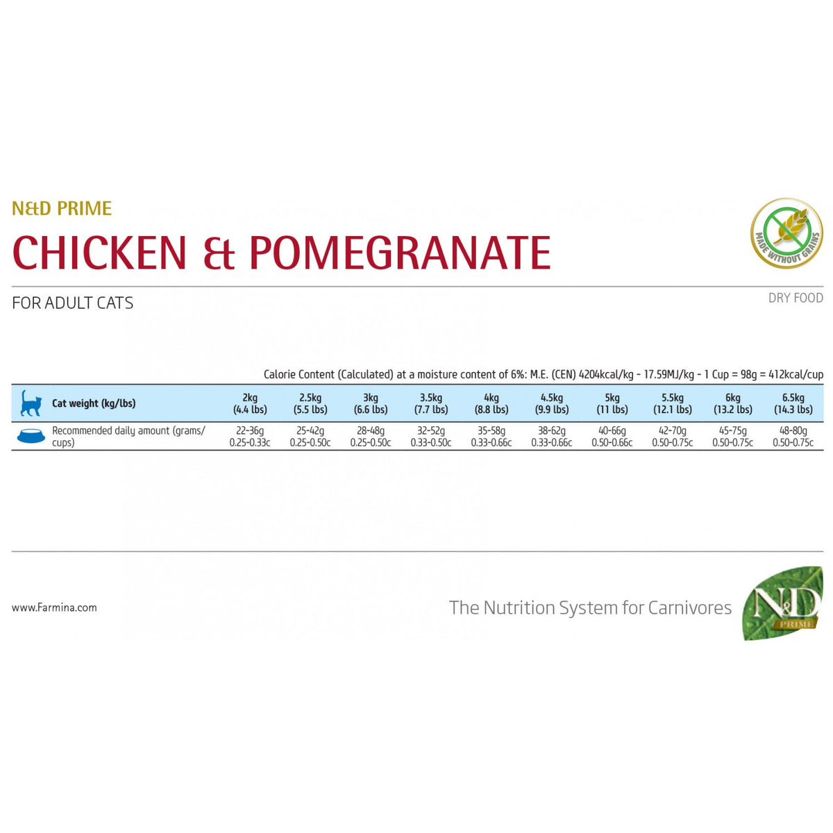 N&D Cat Prime Adult Chicken / Суха Храна за Котки с Пиле 1.5 кг / 5 кг