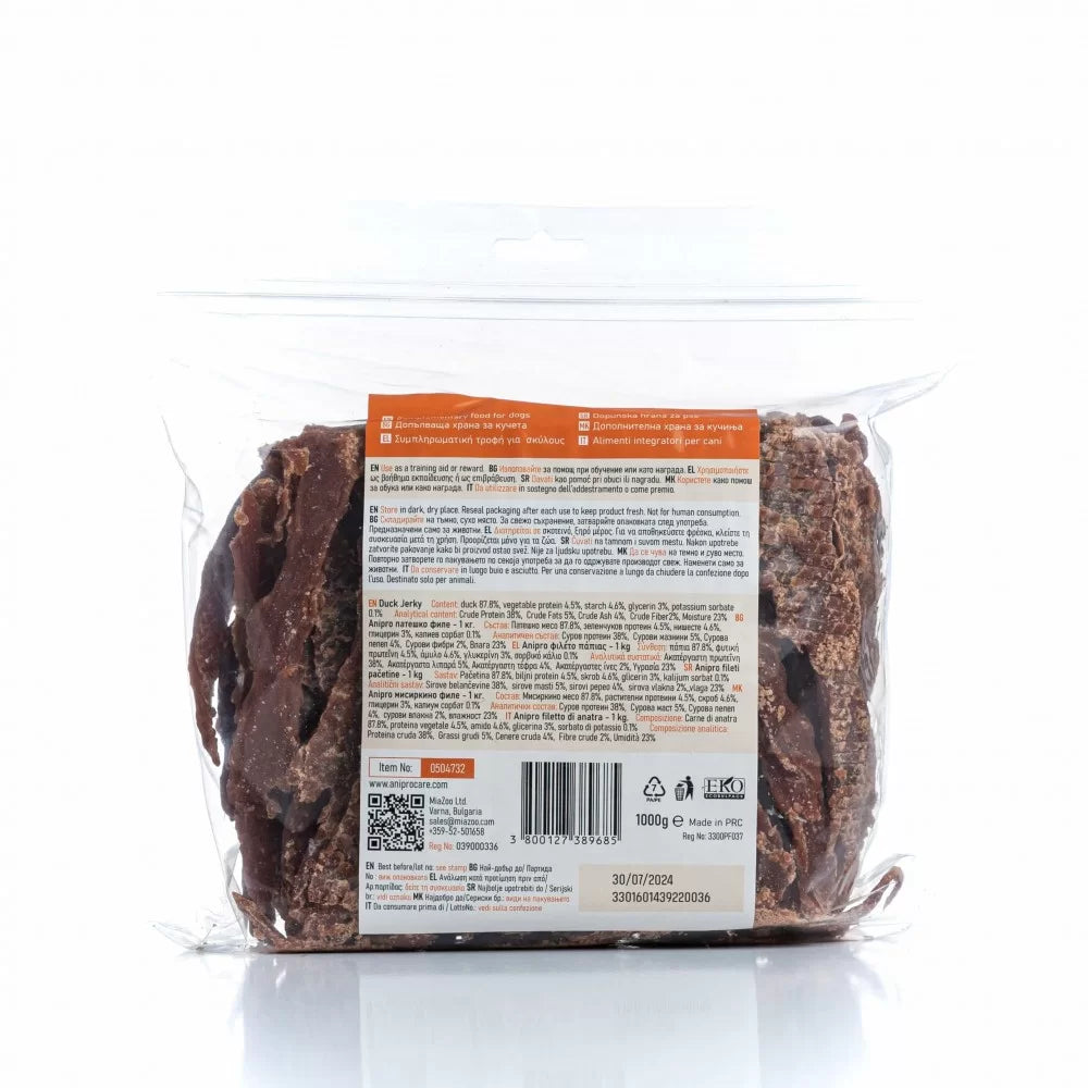 Патешко Филе Anipro Real Meat - Лакомство за Кучета от Патица, 1 кг