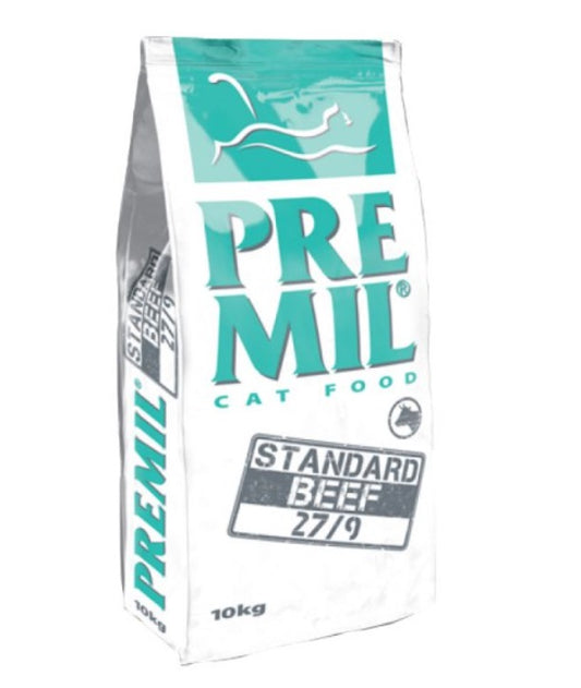 Premil Cat Standart 27/9 - за пораснали Котки над 1 година с Говеждо 10кг