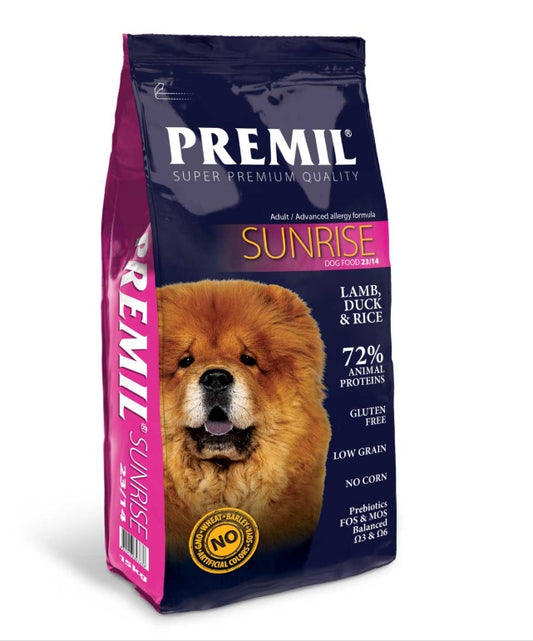 Premil Dog Sunrise 23/14 - за Пораснали Кучета над 1 година с Агне и Ориз 15 кг