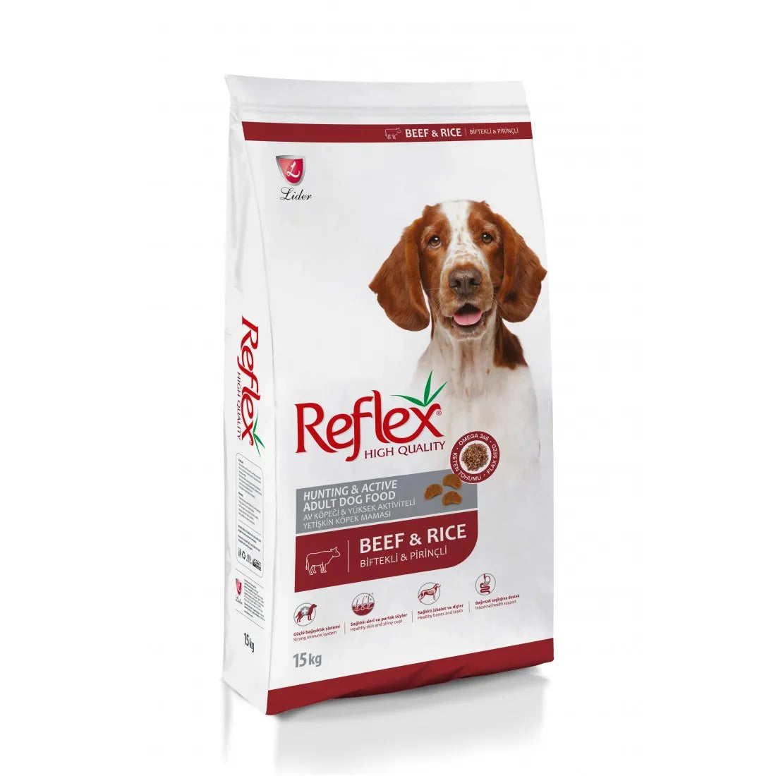 Reflex Dog High Energy Beef - Суха Храна за Активни и Работни/Ловни Кучета от над 1 година с Говеждо 15 кг