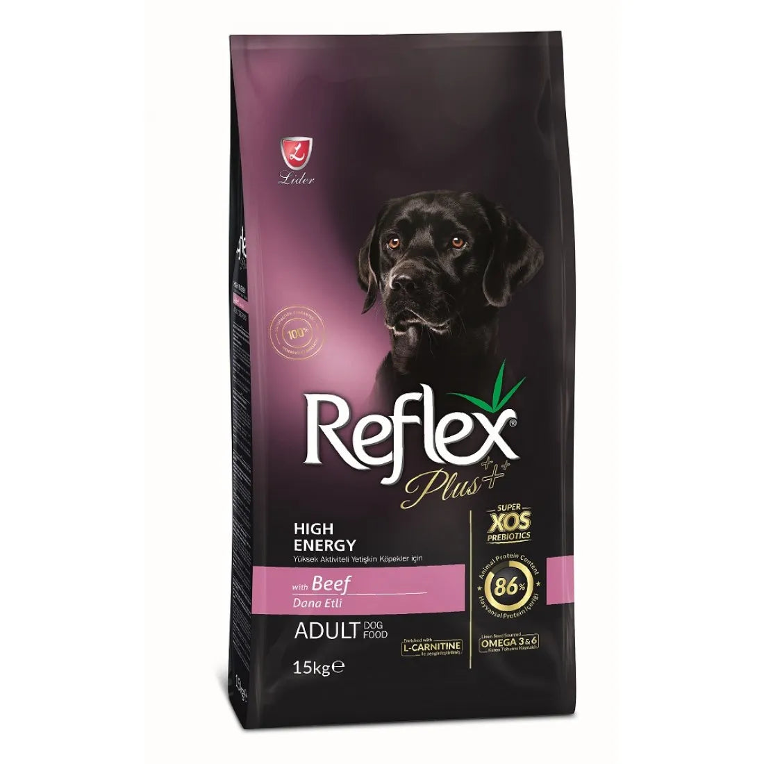 Reflex Dog High Energy Beef - Висококалорична Суха Храна за Работещи и Активни Кучета с Говеждо 15 кг