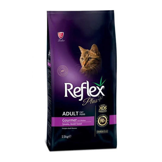 Reflex Plus Gourmet Cat - Суха Храна за Капризни Котки над 1 година с Пиле 15 кг