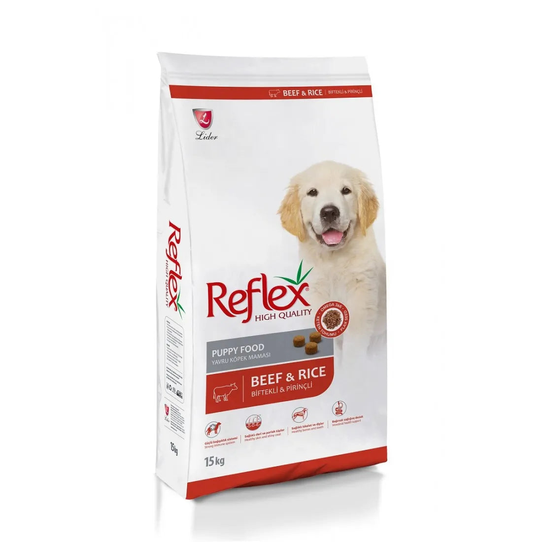 Reflex Puppy Beef - Суха Храна за Подрастващи Кучета под 1 година от Всички Породи с Говеждо 15 кг