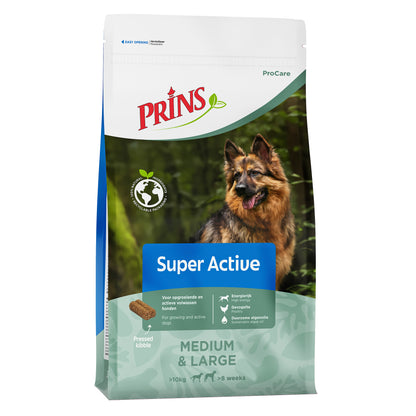 Prins ProCare Super Active - Храна за Активни и Работни Кучета от Средни и Големи Породи с Пиле и Пуйка 12 кг / 20 кг