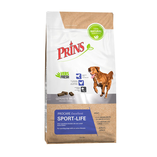 Prins ProCare Sport Life Excellent - Храна за Работни Кучета с Пиле и Пуйка 20 кг