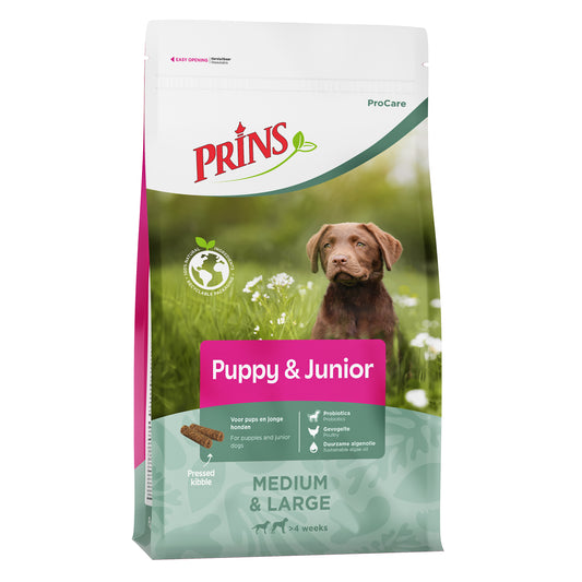 Prins ProCare Puppy & Junior - Храна за Подрастващи Кученца до 1 година с Пиле и Пуйка 12 кг / 20 кг