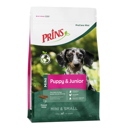 Prins ProCare Mini Puppy & Junior - Храна за Подрастващи Кучета под 1 година от Дребни Породи с Пиле и Пуйка 12 кг
