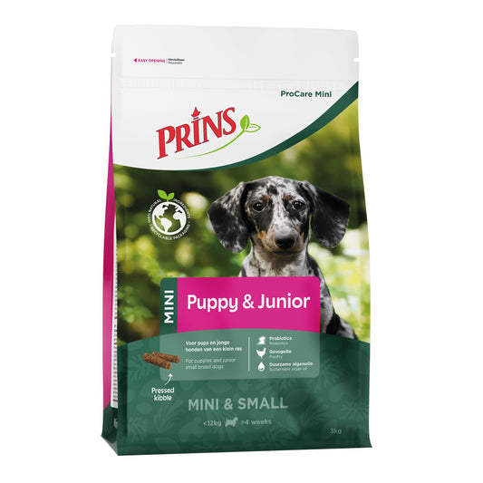 Prins ProCare Mini Puppy & Junior - Храна за Подрастващи Кучета под 1 година от Дребни Породи с Пиле и Пуйка 12 кг