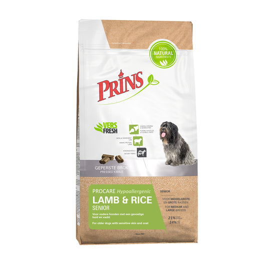 Prins ProCare Lamb & Rice Senior Hypoallergenic - Хипоалергенна Храна за Възрастни Кучета с Агне и Ориз 15 кг