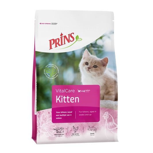 Prins Cat VitalCare Kitten - Храна за Подрастващи Котки под 1 година с Пиле и Пуйка 10 кг