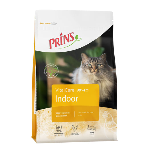 Prins Cat VitalCare Indoor - Храна за Домашни Котки над 1 година с Пиле  10 кг