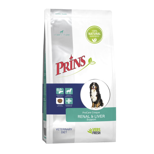 Prins ProCare Diet Croque Renal & Liver Support - Ветеринарна Храна за Кучета с Проблеми с Черния Дроб 10 кг