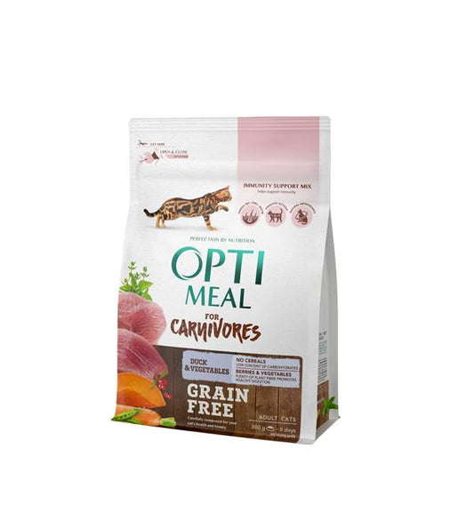 Opti Meal Cat Adult Grain Free Duck - Храна за Котки Без Зърно с Патица 4 кг