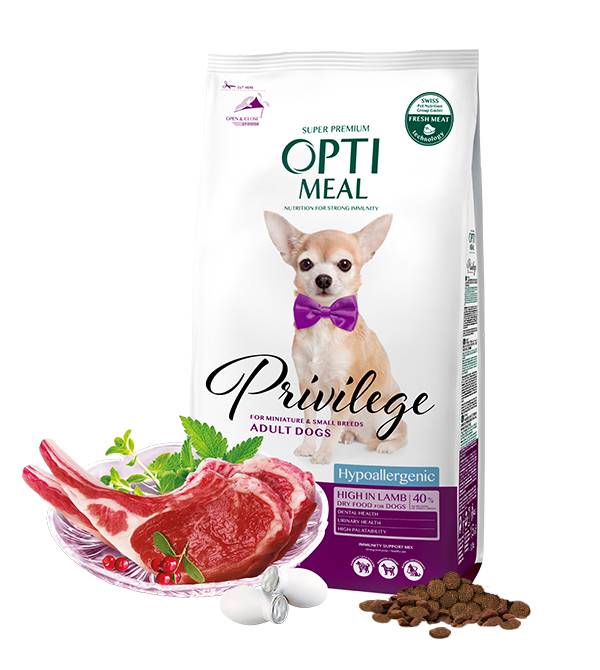 Opti Meal Dog Puppy For Miniature And Small Breeds Low Grain With Lamb - Храна за Кучета с Агнешко 1.5 кг/ 4 кг