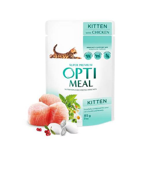 Opti Meal Pouch Kitten With Chicken - Пауч за Малки Котки с Пиле 85 г