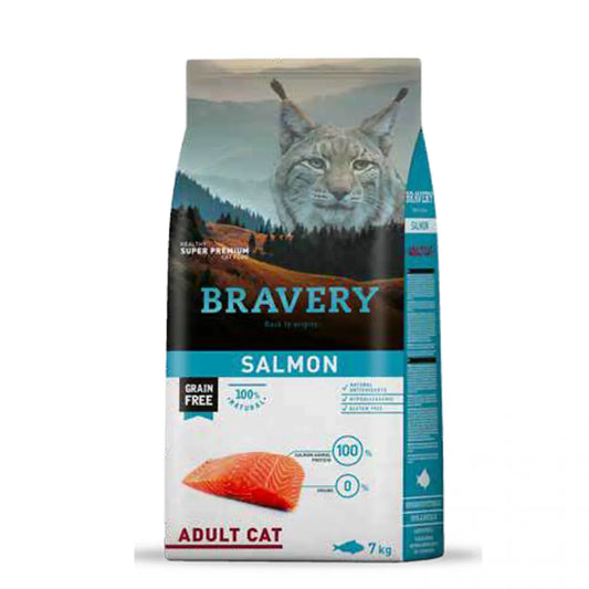 Bravery Cat Adult Salmon - Гранули за Пораснала Котка над 1 година със Сьомга 7 кг