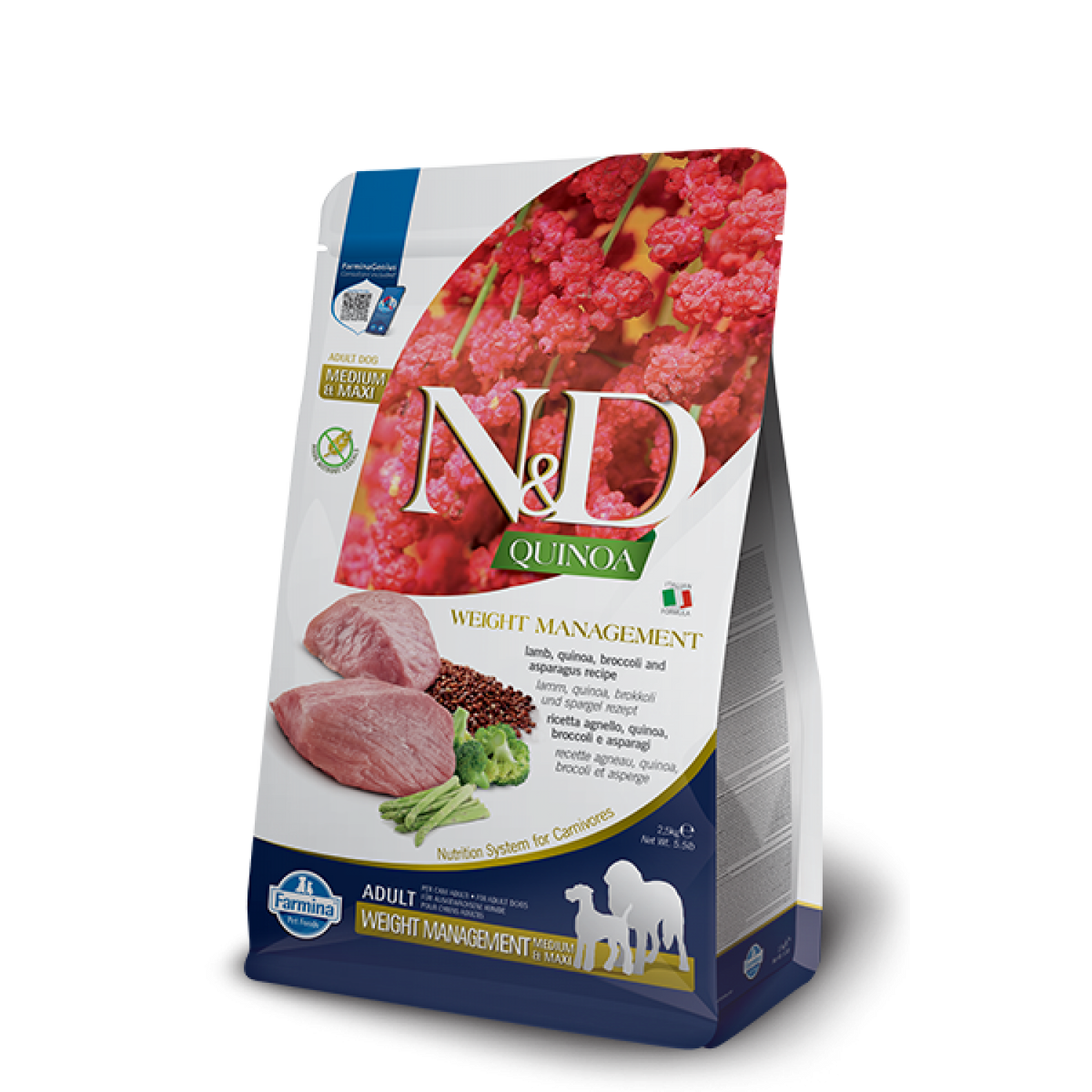N&D Dog Quinoa Weight Management / Храна за Кучета с Наднормено Тегло 2.5 кг / 7 кг