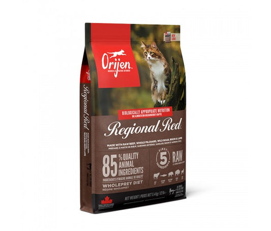 Orijen Cat Regional Red  - Суха Храна за Пораснали Котки над 1 година с Меса 5.4 кг