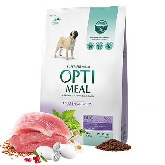 Opti Meal Small Adult Куче Малки Породи с Патица 1.5/12.5 кг