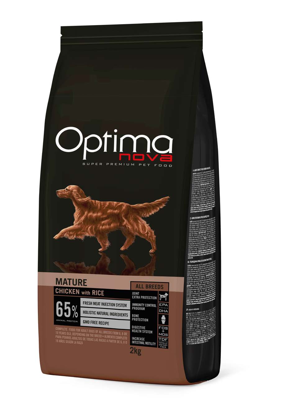 OPTIMA NOVA MATURE DOG / ХРАНА ЗА ВЪЗРАСТНИ КУЧЕТА ОТ ВСИЧКИ ПОРОДИ 12 кг