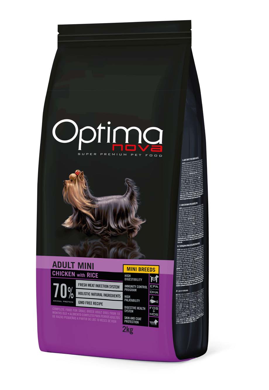 OPTIMA NOVA ADULT MINI CHICKEN & RICE / ХРАНА ЗА КУЧЕТА ОТ ДРЕБНИ ПОРОДИ 2 кг / 6 кг